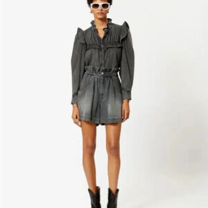 Isabel Marant Titea Shorts Size 4 Quiet Luxury High Rise